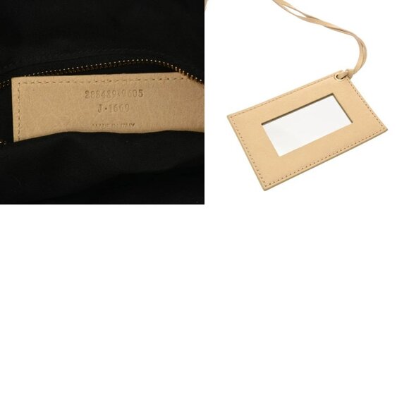 BALENCIAGA Giant mini pompon 2WAY beige 285439 hand bag - Picture 8 of 10